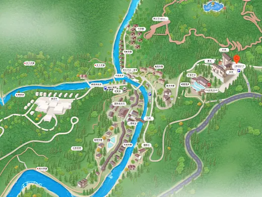 横山结合景区手绘地图智慧导览和720全景技术，可以让景区更加“动”起来，为游客提供更加身临其境的导览体验。